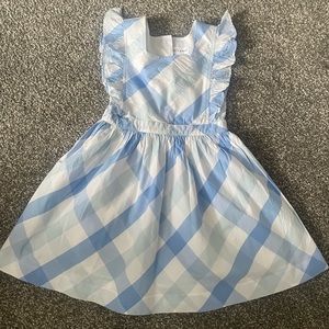 Petit Peony Ice Water Gingham Pinny